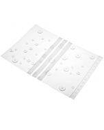 Užspaudžiamas maišelis Zip Lock Minigrip su juosta užrašui 25x35cm, 100vnt/pakuotė