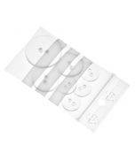 Užspaudžiamas maišelis Zip Lock Minigrip su juosta užrašui 6x8cm, 100vnt/pakuotė