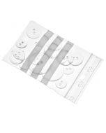 Užspaudžiamas maišelis Zip Lock Minigrip su juosta užrašui 8x12cm, 100vnt/pakuotė