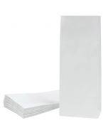 Balto popieriaus maišelis su platinta apačia 12+7x30cm, 25vnt/pakuotė