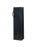 Juodas popierinis maišelis virvelinėmis rankenėlėmis 10+10x35cm