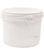 Plastikinis kibiras be dangtelio, 10 000 ml / 10 l, ø278 mm, su rankena, baltas