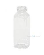 Stačiakampis PET plastikinis butelis be dangtelio 500 ml / 0,5L skersmuo 38 mm