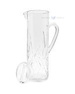 Ąsotis su dangteliu, SAN plastikas, 1500 ml, daugkartinio naudojimo, 500x plovimų