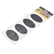 Lipdukas, lapas, 80x47mm, ovalus, juodas, kreidinei rašymui, 2 lapai pakuotėje