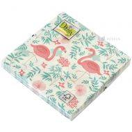 3-sluoksnių servetėlė, su flamingais 33x33cm, 20vnt/pakuotė