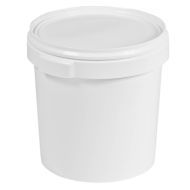 Baltas kibiras su dangteliu ir rankenėle 32000ml / 32L