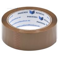 Ruda lipni pakavimo juosta 36mm plotis akrilinė, 66m/rulonėlis