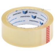 Skaidri lipni pakavimo juosta 36mm plotis akrilinė, 66m/rulonėlis