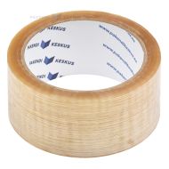 Skaidri lipni pakavimo juosta 48mm plotis solvent, 66m/rulonėlis