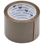 Ruda lipni pakavimo juosta 76mm plotis akrilinė, 66m/rulonėlis