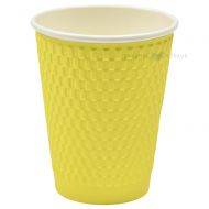 Popierinis puodelis Reljef geltonas 350ml, 25vnt/pakuotė