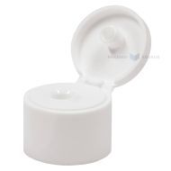 Baltas matinis atverčiamas kamštelis 24mm