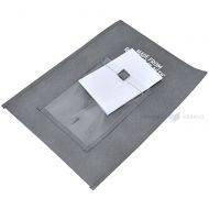 Pilkos spalvos tekstilinis daugkartinio naudojimo vokas su kišene 24x35cm+10cm