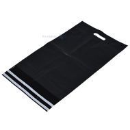 Pašto vokas 36x52+7+7cm, 2 lipnios juostelės, perforacija, juodas matinis
