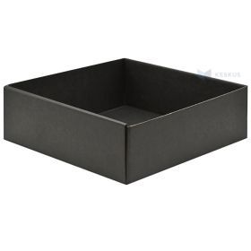 Mini gofruoto kartono dėžė, 310x310x120mm, 3 sluoksnių, juoda