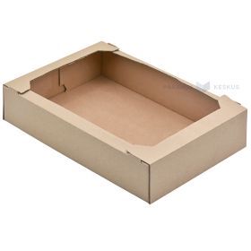 Mini Gofruoto kartono dėžė biskvitams ar uogoms 292x193x60mm
