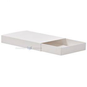 Balta dėžutė su užslenkamu dangteliu 196x126x26mm