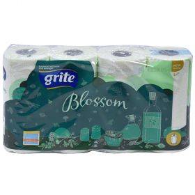 2-sluoksnių popierinis rankšluostis Grite Blossom Kitchen 22,4cm plotis, 4x15,8m/rulonas