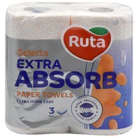 Popierinis rankšluostis Ruta Extra Absorb, 22,5cm, 3 sluoksnių, 2 rulonai x 12,075m