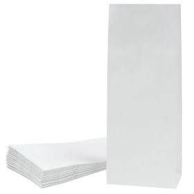 Balto popieriaus maišelis su platinta apačia 12+7x30cm, 25vnt/pakuotė
