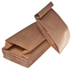 Rudo popieriaus maišelis 9+5x19cm 70g/m2, 100vnt/pakuotė