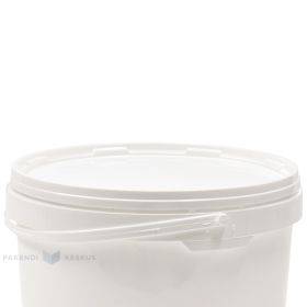 Baltas plastikinis dangtelis 10 000ml / 10 L kibirui, kurio skersmuo 264 mm