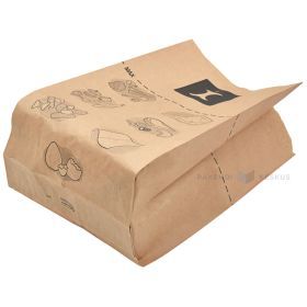 Kompostuojami šiukšlių maišai, popieriniai, 20+14x34 cm, 8 l, 70 g/m²
