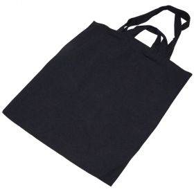 Juodas medvilninis maišas su dviguba rankena 40x45cm, 240g/m2