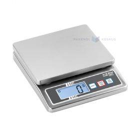 Drėgmei atsparios prekybinės stalo svarstyklės Kern FOB5K3NS d 1g max 5kg