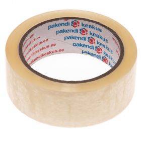 Skaidri lipni pakavimo juosta 36mm plotis akrilinė, 66m/rulonėlis