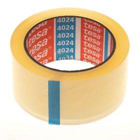 Skaidri lipni pakavimo juosta Tesa 4024 50mm plotis akrilinė, 66m/rulonėlis