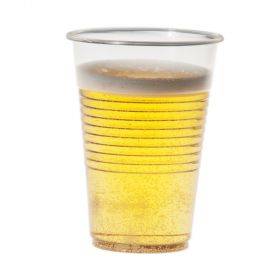 Skaidrus plastikinis gėrimų puodelis 200ml PP, 100vnt/pakuotė