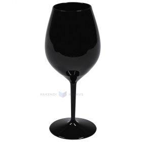 Vyno taurė, juoda plastikinė 510ml TT 350x plovimų
