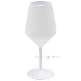 Vyno taurė, balta plastikinė 470ml TT 350x plovimų