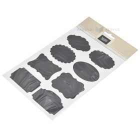 Lipdukas, A5 lapas, 63x38-50mm, lentos formos, juodas, kreidinei rašymui, 2 lapai pakuotėje