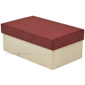 Smėlio ir raudonos spalvos dėžutė 150x90x65mm