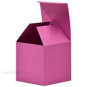 Rožinė kartoninė dėžutė 140x140x140mm L