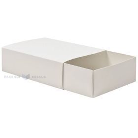 Balta slankioji dėžutė 110x80x25mm