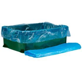 Dėžiniai plastikiniai maišeliai, HD, 65+(2x22,5)x68cm, mėlyni, 15mic, pakuotėje 100 vnt