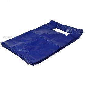 Mėlynas pastikinis maišelis su rankenėle  45+25x75 100vnt/pakuotė