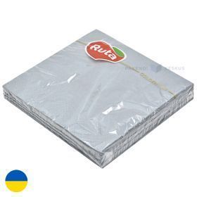 3-sluoksnių pilka servetėlė 33x33cm, 20vnt/pakuotė