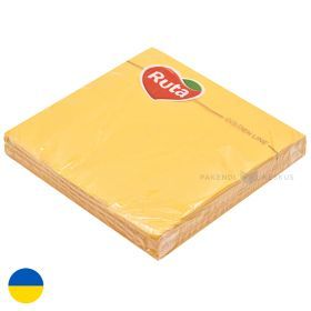 3-sluoksnių geltona servetėlė 33x33cm, 20vnt/pakuotė