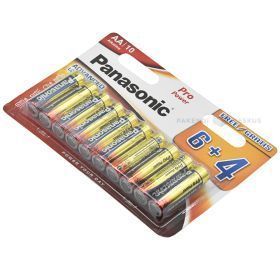 Baterijos, AA tipo, Panasonic Pro Power, LR6PPG/10B, pakuotėje 10 vnt.