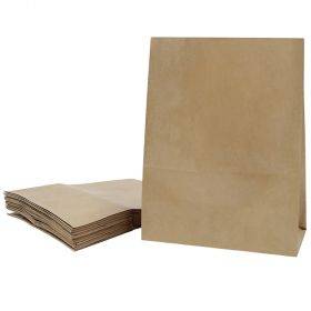 Rudo perdirbto popieriaus maišelis su platinta apačia 22+11x28cm 60g/m2, 25vnt/pakuotė
