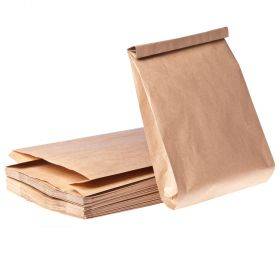 Rudo popieriaus maišelis 23+6x34cm 60g/m2, 100vnt/pakuotė