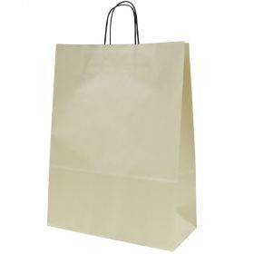 Dramblio kaulo sp popierinis maišelis suktomis rankenėlėmis 32+14x42cm