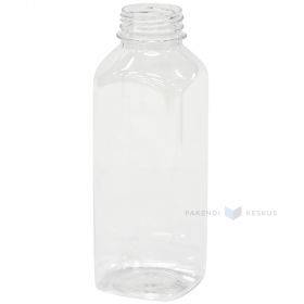 Stačiakampis PET plastikinis butelis be dangtelio 500 ml / 0,5L skersmuo 38 mm