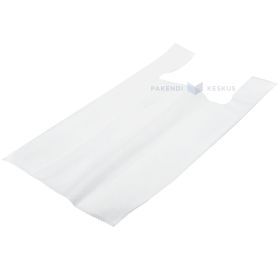 Baltas tekstilinis pirkinių krepšys su rankenomis 30,5+18x56cm, 20vnt/pak