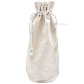 Tekstiliniai maišeliai su virvele, 10x30 cm, skersmuo 10 cm, 230 g/m² medvilnė, be rankenų, be spaudos